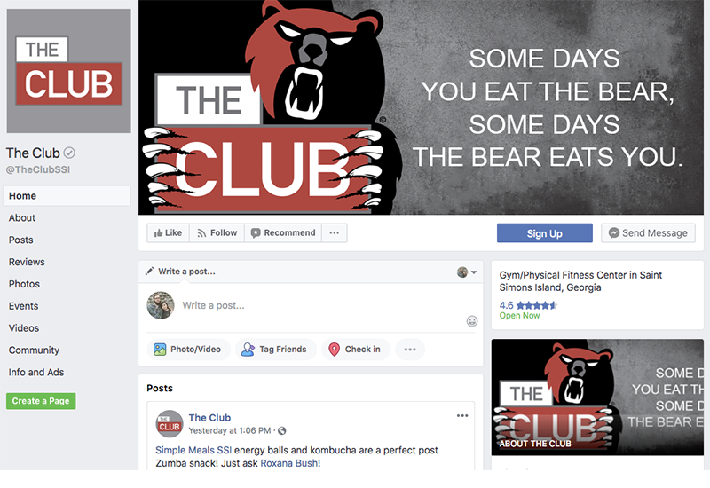 The Club Facebook Page